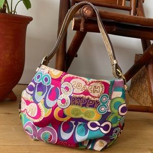 Coach Poppy Multicolored Hobo Handbag